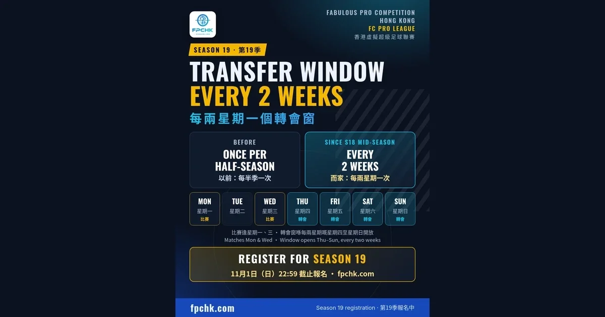 FPCHK S19: Transfer Window Every Two Weeks
